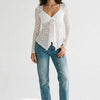 Sunday Crush Lace-Trim V-Neck Asymmetrical Top