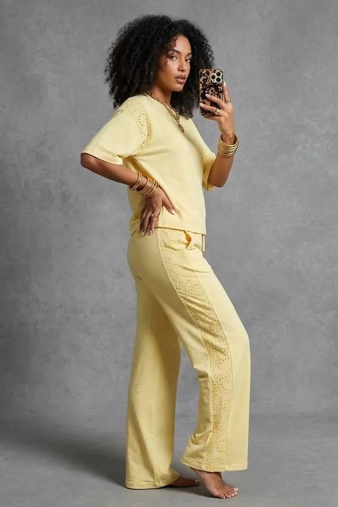Sunshine On Standby Drawstring Pants Set