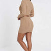 Sweet Talk Cable-Knit Cropped Sweater Skirt Set