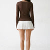 Sweet on You Polka Dot Tie-Front Long-Sleeve Top