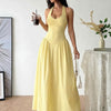 Halter Neck Drop-Waist Maxi Dress