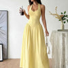 Halter Neck Drop-Waist Maxi Dress