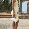 Honeydrop Rosette Mini Dress