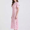 Sonata Pearl Neckline Midi Dress