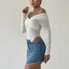 High Standards Off-Shoulder Long Sleeve Bodysuit