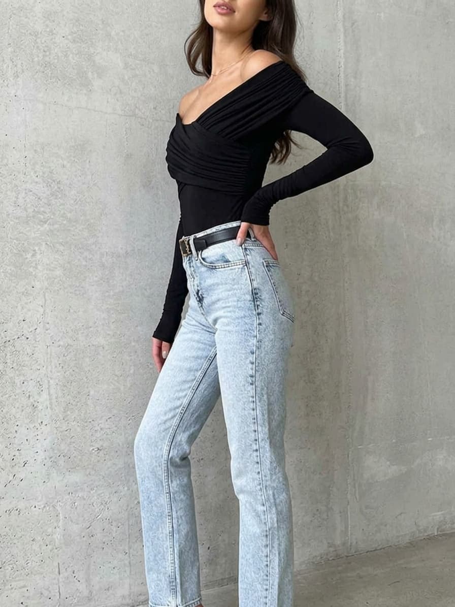 Executive Temptation Off-Shoulder Bodysuit
