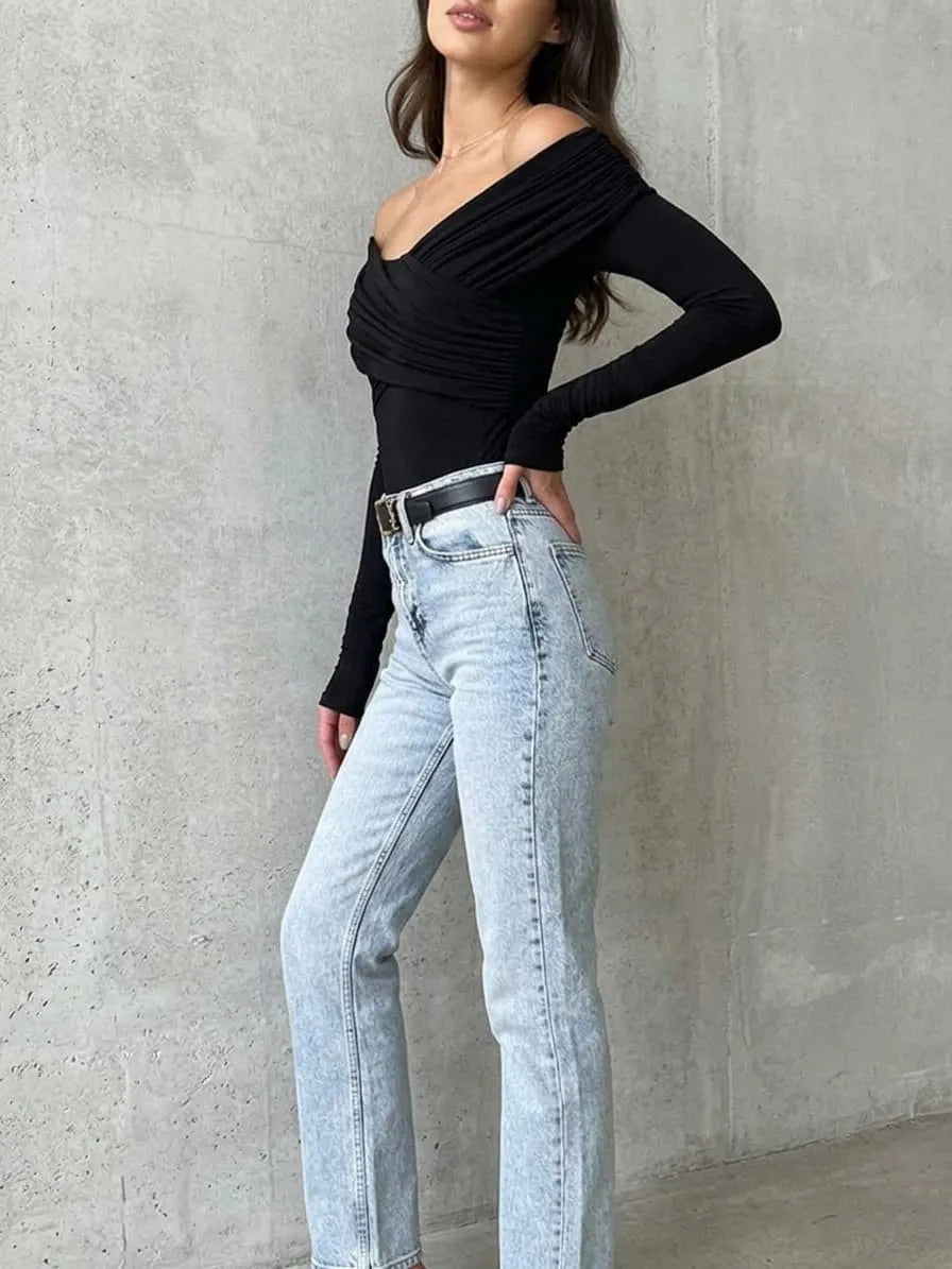 Executive Temptation Off-Shoulder Bodysuit