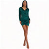 All or Nothing Maeve Velvet-Snatched Wrap Mini Dress