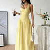 Halter Neck Drop-Waist Maxi Dress