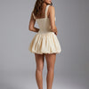 Vanilla Flirt Society Bubble Hem Mini Dress