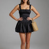 Vanilla Flirt Society Bubble Hem Mini Dress