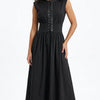 Date Night In Disguise Lace-Up Midi Dress