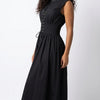 Date Night In Disguise Lace-Up Midi Dress
