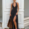 Dolce Daydream Dots Halter Neck Maxi Dress