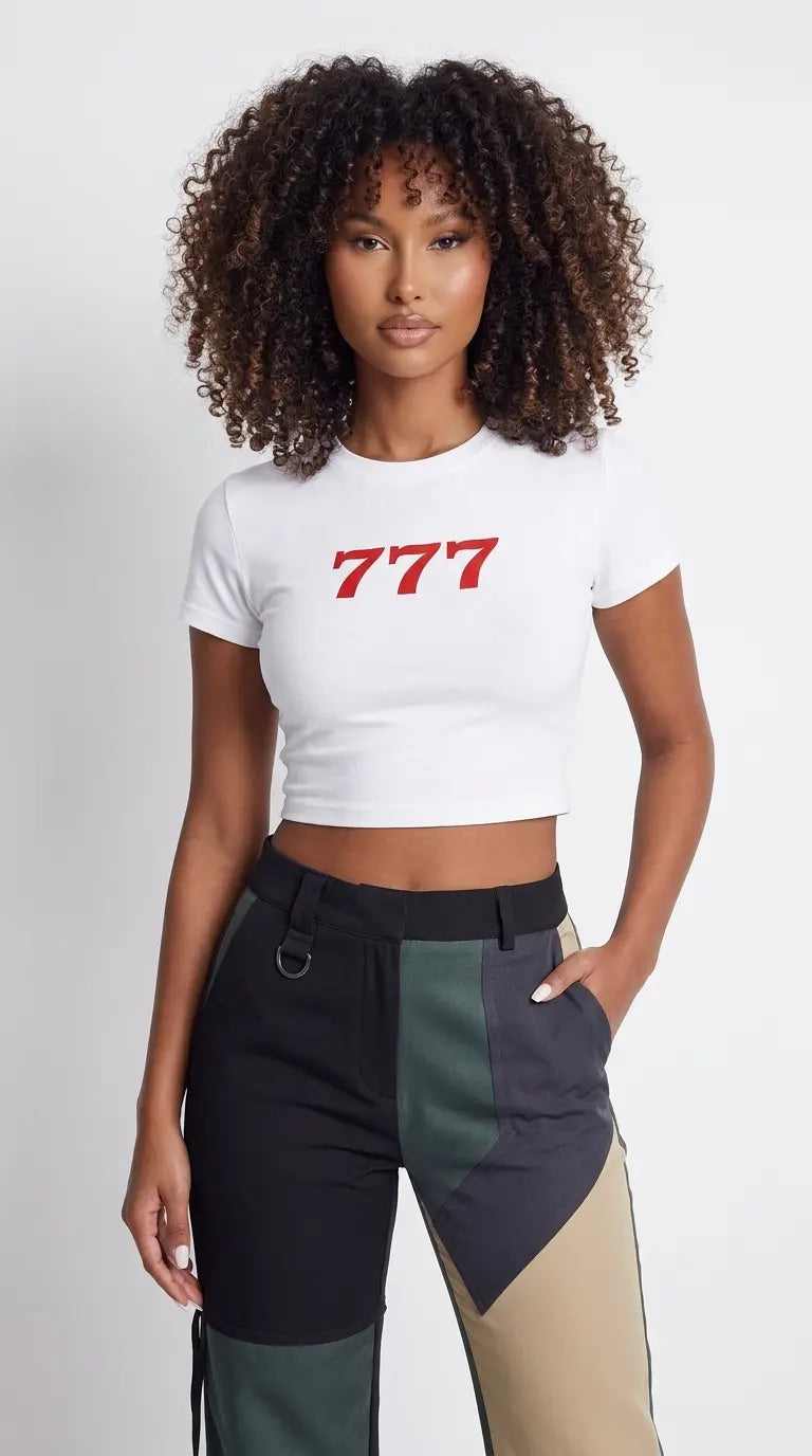 Jackpot Darling Cropped Graphic Tee