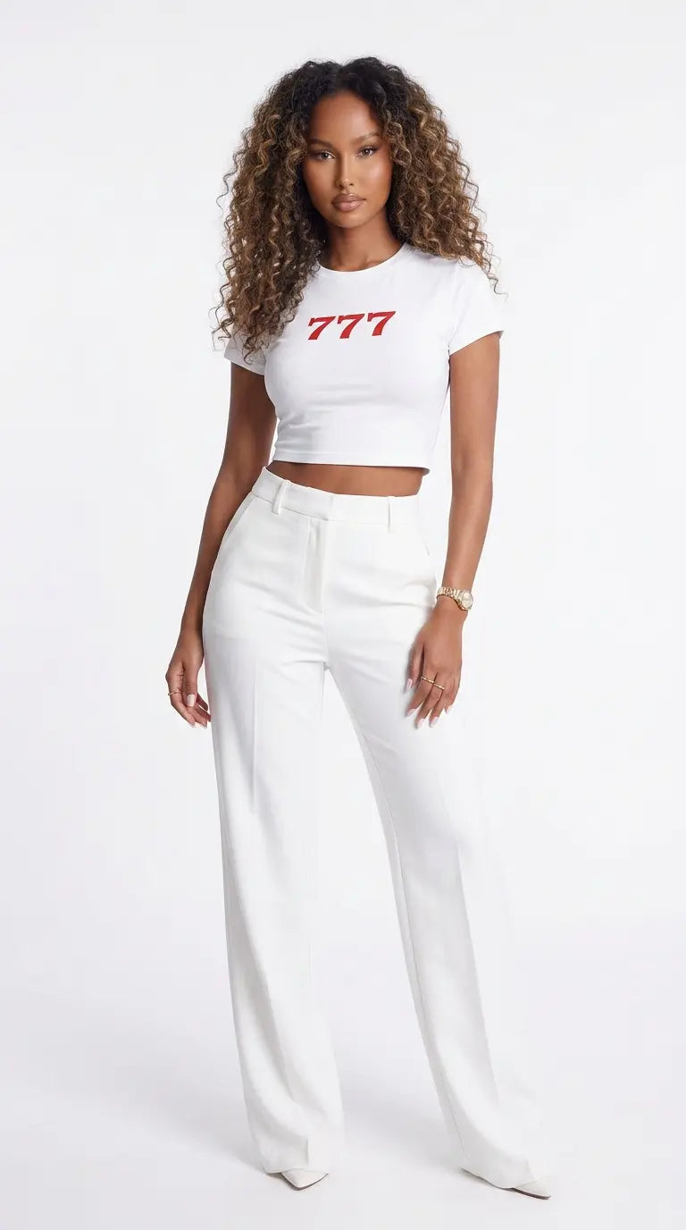 Jackpot Darling Cropped Graphic Tee