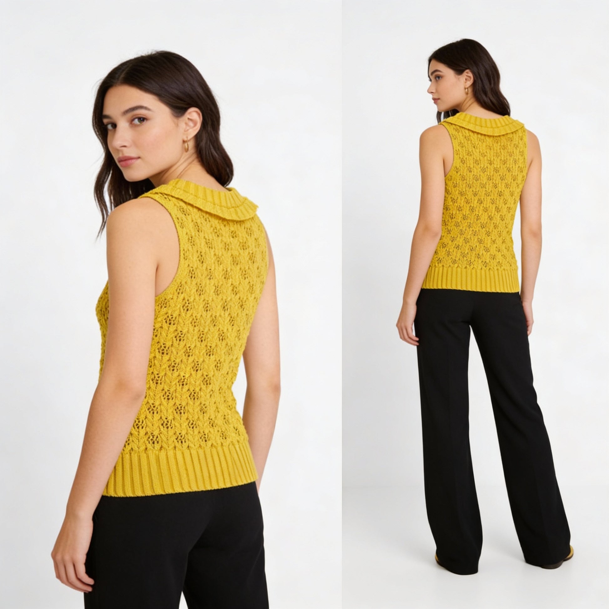 Sonnige Tage – Süße gelbe Strickweste 