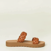 WILD DIVA Woven Dual Band Platform Sandals