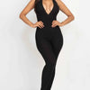 No Leash Needed Halter Ribbed Bodycon Jumpsuit