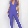 No Leash Needed Halter Ribbed Bodycon Jumpsuit