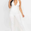 No Leash Needed Halter Ribbed Bodycon Jumpsuit