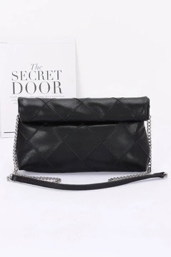 Quilted Faux Leather Pouch