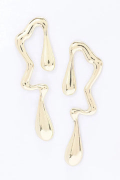 Metal Gold Dip Earring