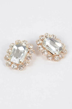 Big Stone Stud Earrings