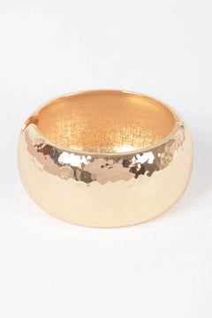 Hammered Metal Bangle Bracelet