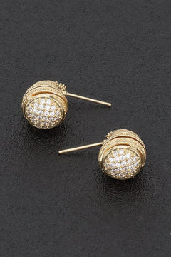 Strass-Ohrring aus Metall in Tropfenform