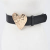 Hammered Heart Shape Buckle Plus Size Belt