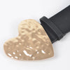 Hammered Heart Shape Buckle Plus Size Belt
