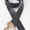 Hammered Heart Shape Buckle Plus Size Belt