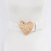 Hammered Heart Shape Buckle Plus Size Belt
