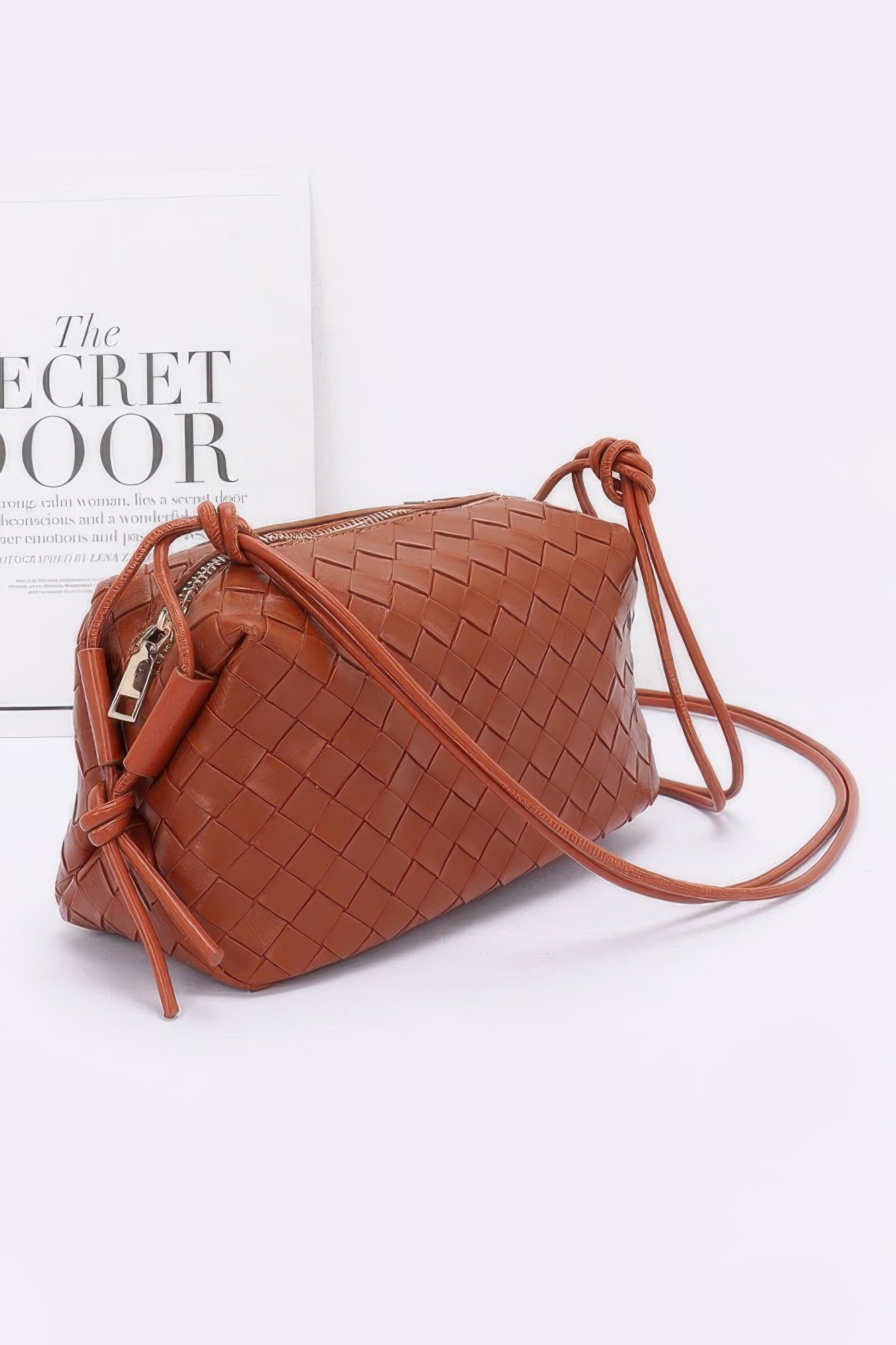 Embossed Faux Leather Camera Bag