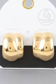 Wide Twist Hoop Earrings