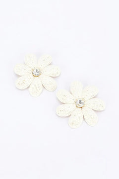 Paper Flower Rhinestone Earring
