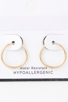 Classic Shiny Hoop Earrings