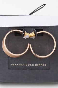 Crosshatched Wide Hoop Earrings