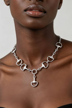 Beaded Heart Mariner Chain Necklace