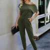 Anywhere Attire Slant Shoulder Jumpsuit