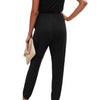 Back To Basics One Shoulder Elastic Waist Jumpsuit
