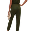 Back To Basics One Shoulder Elastic Waist Jumpsuit