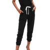 Back To Basics One Shoulder Elastic Waist Jumpsuit