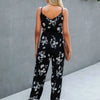 Just Throw It On Floral Knot Side Cami Jumpsuit
