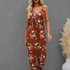 Just Throw It On Floral Knot Side Cami Jumpsuit