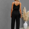 Just Throw It On Floral Knot Side Cami Jumpsuit