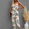 Just Throw It On Floral Knot Side Cami Jumpsuit