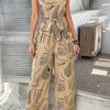 Running Errands Wide Leg Tie Waist Jumpsuit