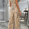 Running Errands Wide Leg Tie Waist Jumpsuit